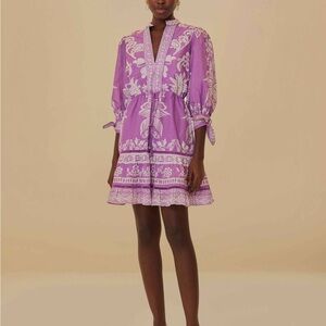 Farm RIO Lilac Sweet Garden Mini Dress NWOT size XL